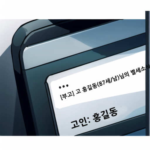 부고장만들기